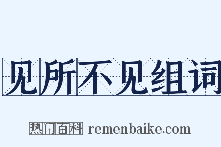 见所不见组词是什么意思的图片